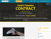 Tablet Screenshot of cancelatimesharecontract.com